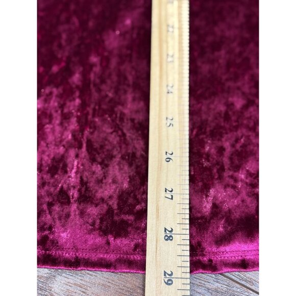 NEW Evri Top 1X Stretch Crushed Velvet Pocket Tee Shirt Magenta Pink Blouse Plus - Picture 7 of 9